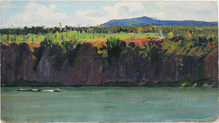 Хороший Эдуард Ильич. Ангара, правый берег. Этюд